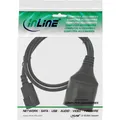 Produktbild: 16659A InLine Netz Adapter Kabel Kaltgeräte C14 auf Schutzkontakt Buchse 1m ~D~