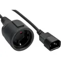 Produktbild: InLine® Netz Adapter Kabel, Kaltgeräte C14 auf Schutzkontakt Buchse (16659A)
