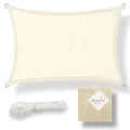Produktbild: hanSe Sonnensegel 3x4m HDPE wetterfest UV-Schutz Terasse Outdoor Balkon Creme