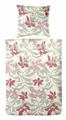 Produktbild: Biber Bettwäsche Blume 135 x 200 cm grün/rot  Bettwäsche