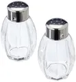 Produktbild: FACKELMANN 46856 Salz- und Pfefferstreuer, Glas, Silber,2er Set, 40ml