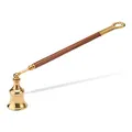 Produktbild: NKlaus 26,5cm Kerzenlöscher aus Messing mit Holzgriff Kerzen Zubehör Dochtlöscher bewegliche Kopf 11649