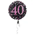 Produktbild: Standard Pink Celebration 40 Folienballon, rund, S55, verpackt, 43 cm