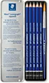 Produktbild: STAEDTLER Maltuch Aquarellstift Mars Lumograph 4B/6B/8B schwarz VE=5 Stück + Pinsel