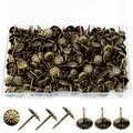 Produktbild: 300 Stück Polsternägel, Vintage Polsterung Nägel, Polsternäfel Reißzwecken Heftzwecken Dekorative Nägel zum Dekorieren von Sofas, Türen und Anderen Möbeln 11 * 17 mm/0,43 * 0,66 Zoll(Grüne Patina)