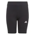 Produktbild: adidas Mädchen Essentials 3-Stripes Cotton Bike Tights, Black/White, 14-15 Years