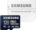 Produktbild: Samsung Pro Ultimate Speicherkarte (128 GB, Video Speed Class 30 (V30)/UHS Speed Class 3 (U3), 200 MB/s Lesegeschwindigkeit)