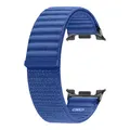 Produktbild: Samsung Fabric Band (S/M) ET-SVL32 für die Galaxy Watch8 | Watch8 Classic, Uhrenarmband, Original Zubehör, Stoffband, Klettverschluss, Flexible Armbandlänge, Blue