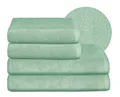Produktbild: BEAUTEX Handtuch-Set Premium Frottier Sets Made in Europe, 100% Baumwolle 550g/m², Oeko-TEX Zertifiziert (Set: 2 Hand-, 2 Badetücher in Mintgrün)