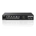 Produktbild: Tenda 2.5Gbit Switch mit 5X 2,5G Ports & 2X 10G SFP+ Ports, Unmanaged 2.5 Gigabit Ethernet LAN Switch (Plug-and-Play, Lüfterlos, Desktop-/Wandmontage, Metallgehäuse, Schwarz)(TEM2007X)