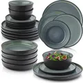 Produktbild: Sänger Tafelservice, Grün, Stein, 24-teilig, Rund, 26.5x6.5x26.5 cm, kratzfest, Essen & Trinken, Geschirr, Geschirr-Sets, Tafelservice
