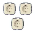 Produktbild: Kopp Rahmen Stecker Schutzkontakt Steckdose mit Berührungsschutz Underputz [3ER]