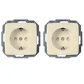 Produktbild: Kopp Schutzkontakt Steckdose mit Berührungsschutz Rahmen Stecker Underputz