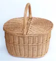 Produktbild: Picknickkorb mit zwei Deckel Einkaufskorb Präsentkorb Weide (40 x 30 cm - 1F)
