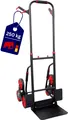Produktbild: Klappbarer Profi-Treppensteiger TAURUS 250 | Traglast 250kg | HxBxT 115x52x63cm | Stahlrahmen, ergonomische Griffe, pannensichere Vollgummibereifung | Rot-Schwarz | Sackkarre Transportkarre Staplerkarre