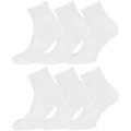 Produktbild: OCERA Diabetikersocken OCERA 6x Socken Kurzschaft Unisex, Diabetiker geeignet ohne Gummibund weiß 43-46