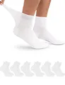 Produktbild: OCERA 6 Paar Diabetiker Kurzschaft Socken für Damen und Herren, ohne drückenden Gummibund Weiss Gr. 43-46