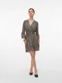 Produktbild: Vero Moda Tunikakleid VMMELBA 3/4 SHORT BELT DRESS WVN GA NOOS Sommerkleid, mit Volant und Taillen-Bindegürtel