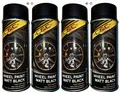 Produktbild: 4x C&C Felgenlack Matt Schwarz Lackspray Felgenspray Lack Stahlfelgen Tuning NEU