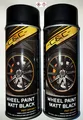 Produktbild: 2x  C&C Felgenlack Matt Schwarz  Lackspray Felgenspray Lack Alufelgen Tuning MR7