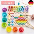 Produktbild: Surplex Holz Montessori Spielzeug Brettspiele Clip Perlen Puzzle, Angelspiel