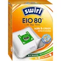 Produktbild: Swirl EIO 80 EcoPor Staubsaugerbeutel (4 Beutel), reißfeste Staubbeutel für einige EIO, Dirt Devil, Edeka & Thomas Staubsauger, 99,9% Filterung von Hausstaub & allergenem Feinstaub