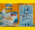 Produktbild: 4 Beutel SWIRL EIO 80 MicroPor Staubsaugerbeutel EIO80 oder 8 Beutel Eigenmarke