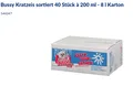 Produktbild: Bussy Kratzeis Mix 40x200ml Wassereis Becher Waldfrucht Kirsche Zitrone Cola Pfi