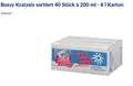 Produktbild: Bussy Kratzeis Mix 30x200ml Wassereis Becher Waldfrucht Kirsche Zitrone Cola Pfi