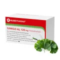 Produktbild: ALIUD PHARMA Ginkgo AL 120 mg, 60 Filmtabletten: Ginkgo-biloba-Blätter-Trockenextrakt, bei leichter Demenz
