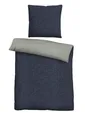 Produktbild: Biberna Cami Melange-Flanell Bettwäsche 135x200 cm marine
