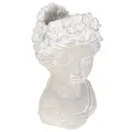 Produktbild: Antike Frauenbüste Steinguss Übertopf Grau Vase 15×14×25cm