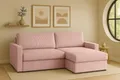 Produktbild: Kaiser Möbel Ecksofa mit Schlaffunktion und Bettzeugablage LUBEKA, Stoff Poso Rosa Rechts