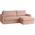 Produktbild: Kaiser Möbel Ecksofa, Rosa, Textil, 3-Sitzer, Füllung: Komfortschaum, L-Form, 224x147 cm, Wohnzimmer, Sofas & Couches, Wohnlandschaften, Ecksofas