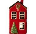 Produktbild: Ib Laursen Kerzenhalter IB Laursen Lichthaus STILLENAT Rot mit Tannenbaum 20 cm