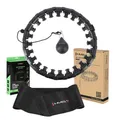 Produktbild: 5907695552874 ZESTAW HULA HOP HHW12 BLACK Z WYPUSTKAMI I OBCIĄŻNIKIEM HMS + PAS