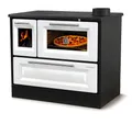 Produktbild: Hosseven Kaminofen mit Backfach und Herdplatte 4012 Gelb Holzofen 8 kW Holz Ofen, 7.7 kW, Dauerbrand, Ofen Mehrfachbelegung Kamin Heizofen Küchenherd