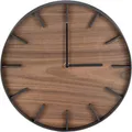 Produktbild: Yamazaki Wanduhr RIN Metall und Holz schwarz dunkelbraun 26cm modernes Design 04108
