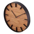 Produktbild: YAMAZAKI 4108 RIN Wall Clock, Black, Steel/Plywood, 26.5 x 4.2 x 26.5 cm