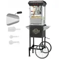 Produktbild: VEVOR Popcornmaschine Popcornautomat mit Wagen 850 W Popcorngerät, 8 oz Kessel für 48 Tassen pro Ladung, Popcornmaschine mit gehärtetem Glas inkl