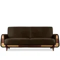 Produktbild: Konsimo® 3-Sitzer-Schlafsofa, Braun, Holz, Holzwerkstoff, Textil, 230x98x98 cm, Wohnzimmer, Sofas & Couches, Schlafsofas
