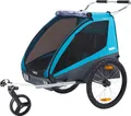 Produktbild: Thule Coaster XT Fahrradanhänger Anhänger Blau inkl. Fahrrad + Buggy-Set