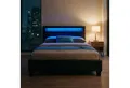 Produktbild: CARO-Möbel Polsterbett MIRASOL, Einzelbett 120x200cm Lattenrost & LED Beleuchtung Kunstleder Schwarz