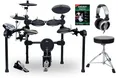 Produktbild: Geniales E-Drumset mit Fußmaschine, Hocker & Kopfhörer, 458 Schlagzeugsounds NEU