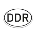 Produktbild: DDR Magnet Länderkennzeichen in Schwarz-Weiß - 17,5 x 11,5 cm DIN genormt - PKW LKW Wohnmobil Moped Motorrad Auto - UV-Schutzlaminiert und Wetterfest - kfz729
