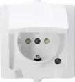 Produktbild: Kopp Feuchtraum-Steckdose mit Klappdeckel Nautic, arktisweiß, 107802006