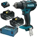 Produktbild: Makita DDF482RFJ 18V 2x BL1830B Akku-Bohrschrauber - Schwarz/Blau