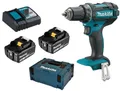Produktbild: Makita Akku-Bohrschrauber DDF482RFJ 18V 3,0Ah 2x Akku Ladegerät Makpac 64Nm