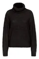 Produktbild: ICHI IHKamara Damen Rollkragenpullover Pullover Pulli mit Rollkragen Rippbündchen leicht elastisch Loose fit, Größe:M, Farbe:Black (194008)