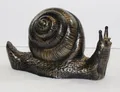 Produktbild: Deko Figur Gartentier Gartenfigur Schnecke aus Kunststoff H 18 cm kupferfarben